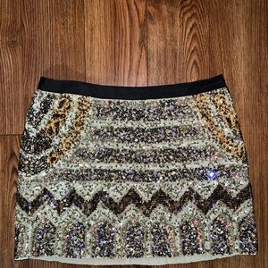 Sequin Embellished Skirt - Multicolor